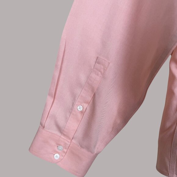 UNTUCKit Coral Toscano Shirt Men’s Size 16 L Long Sleeve Flip Cuff Style #13134 - Picture 10 of 12